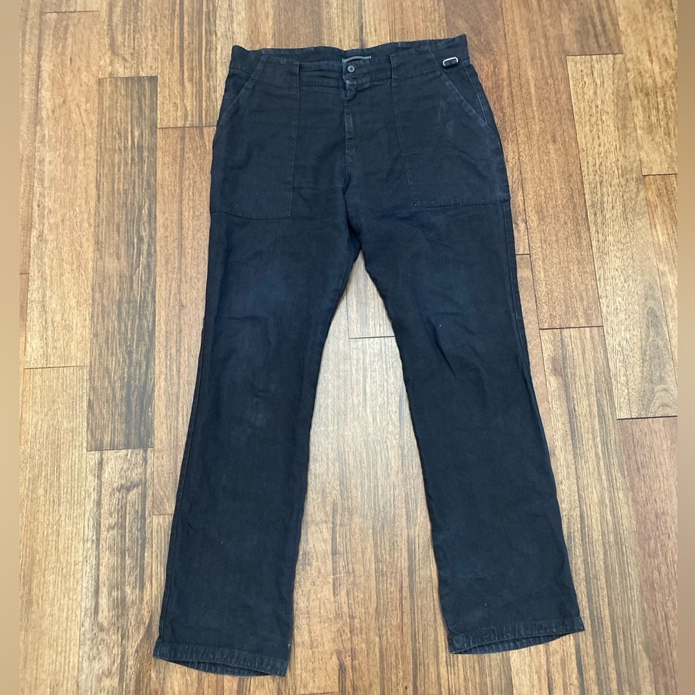 John Varvatos Linen Blend Pants Mens 52 40x34 black